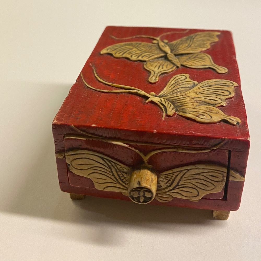 Butterfly Jewelry Box in Stone